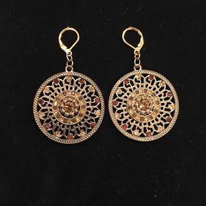 Medallion Crystal Earrings